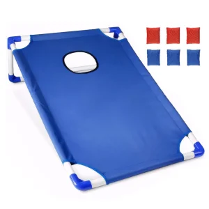 Portable Cornhole Set with 3 Red 3 Blue Bags