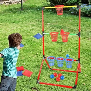 Bucket Game Outdoors with Basket Toss Game